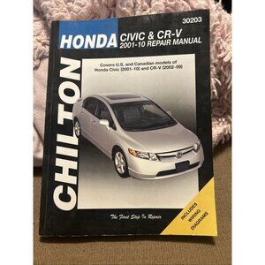 CHILTON Honda Civic 2001-2010 CR-V 2002-09 Shop Service Repair Manual 30203 NEW